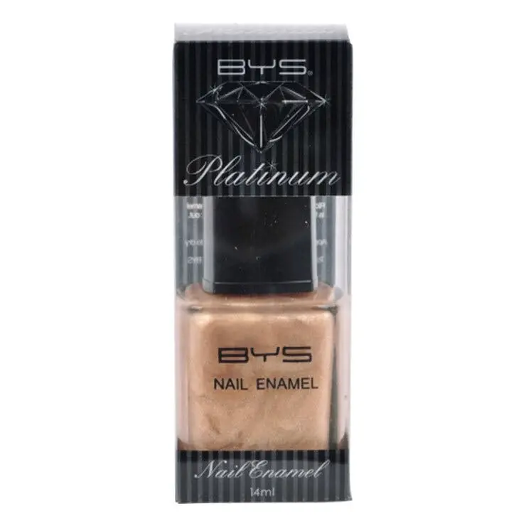 BYS Platinum Gold Lustre Nail Polish Enamel Lacquer Gloss Lasting Quick Dry 14ml - Beauty