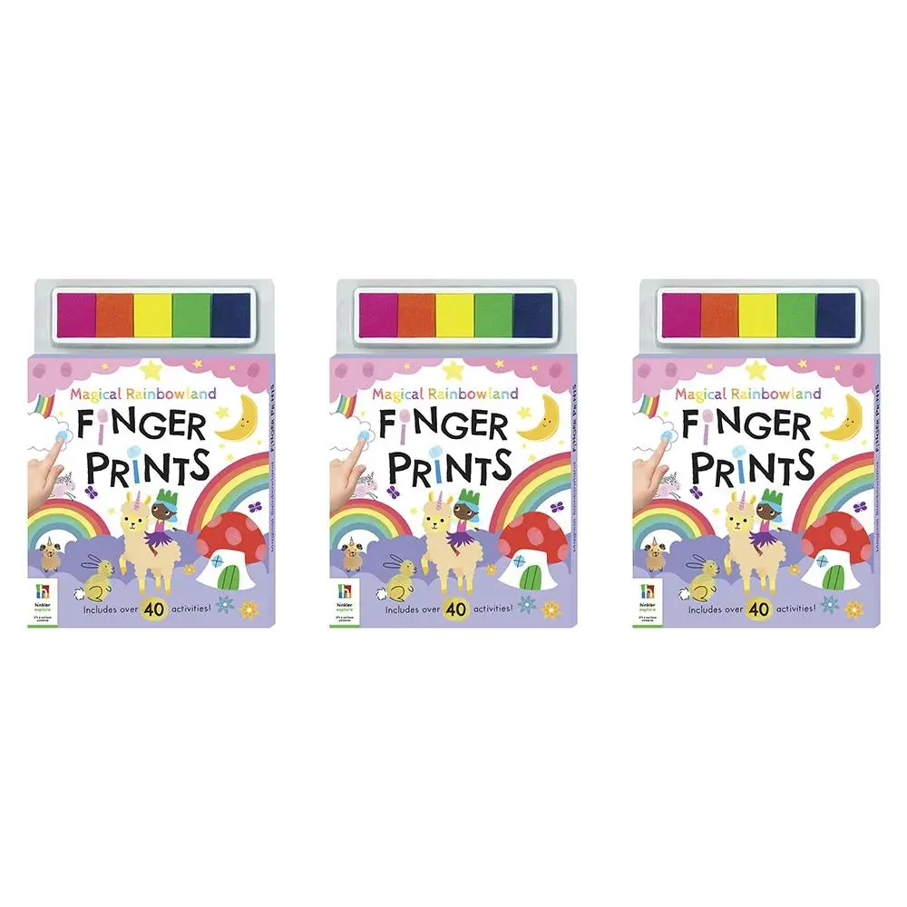 3x Kaleidoscope Magical Rainbowland Finger Prints Kids Book Art Activity 3y+ - Entertainment