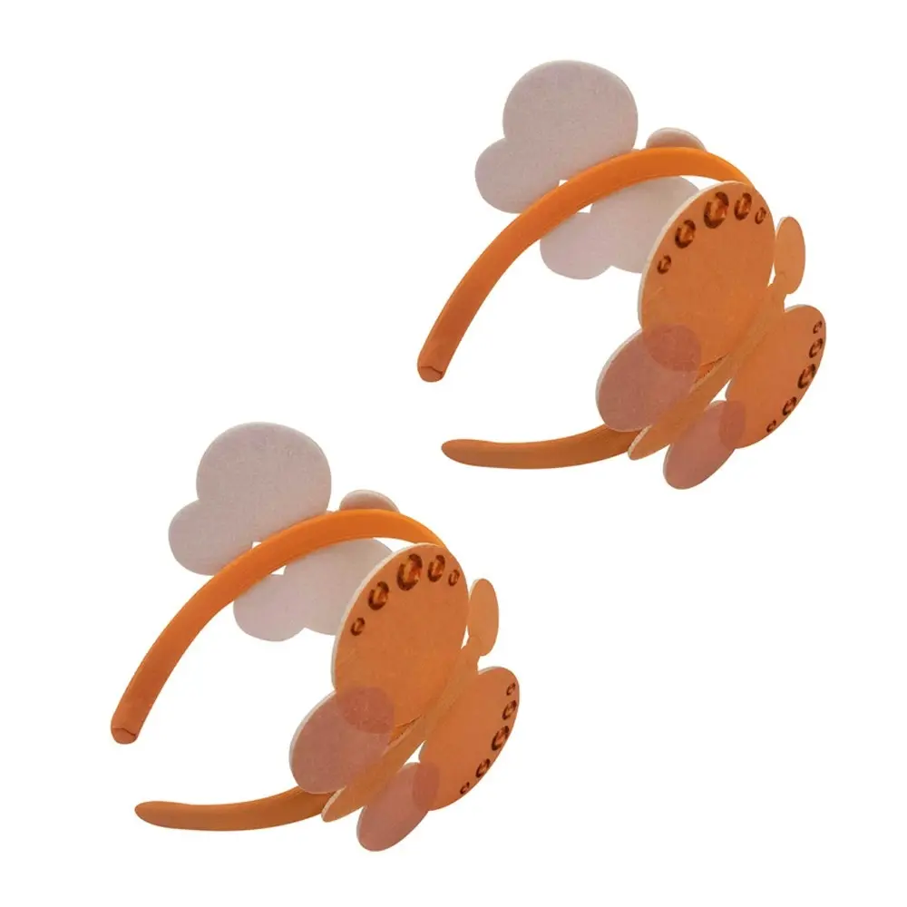 2x Emma Memma Butterfly Headband Hair Accessory Costume Dress Up Orange Child - Sports & Outdoor