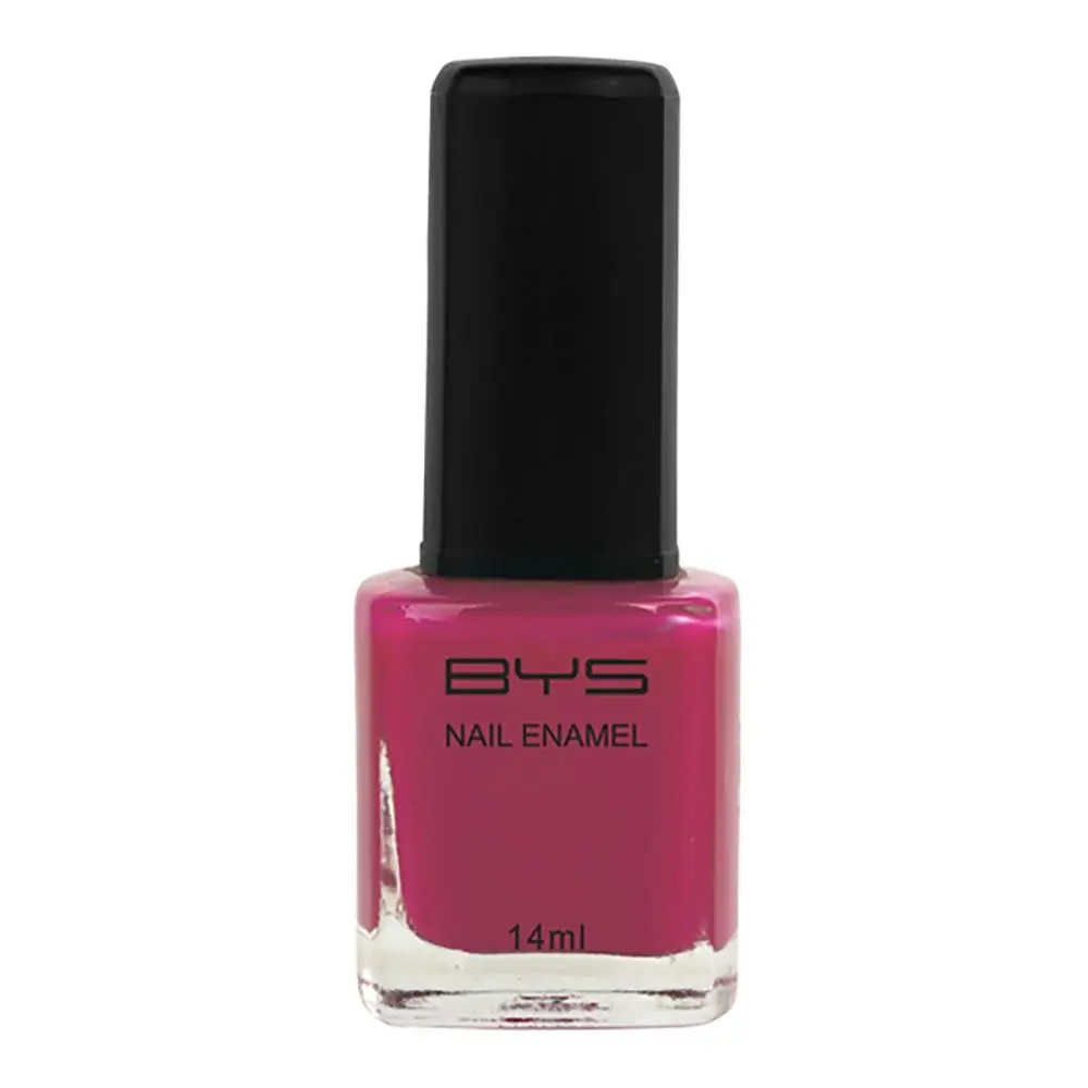 BYS Pink With A Punch Nail Polish Enamel Lacquer Gloss Lasting Quick Dry 14ml - Beauty