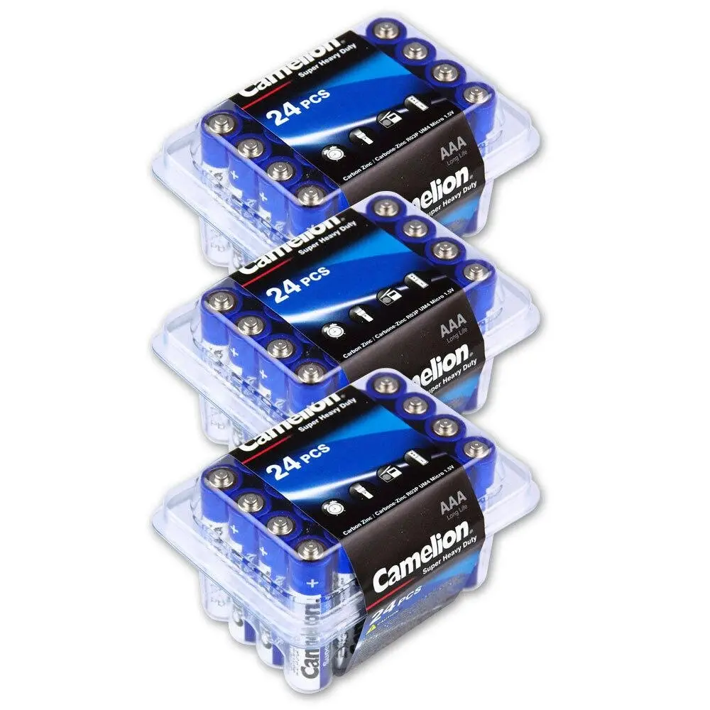 72pc Camelion R03P Super Heavy Duty AAA Battery 550mAh 1.5V No Mercury & Cadmium - Electronics