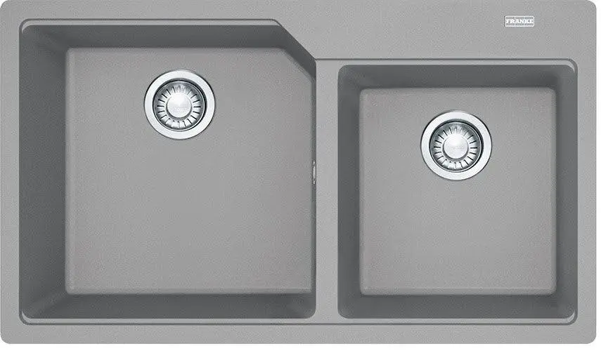 Franke Urban 1 and 3/4 Bowl Topmount Sink Stone Grey - Hardware