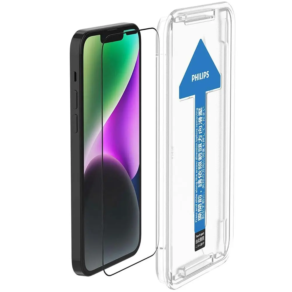 Philips High Transparency Tempered Glass Screen Protector For iPhone 14 Plus - Electronics