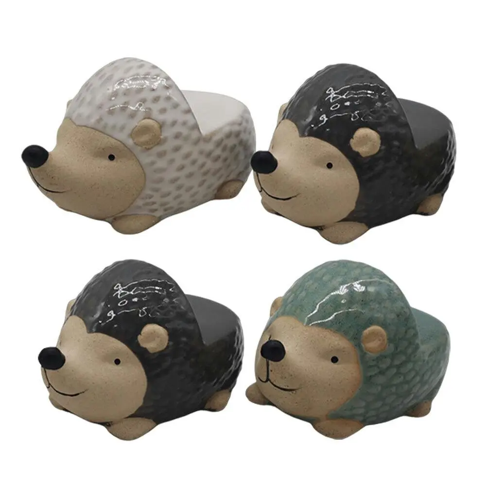 4x Ceramic 9.5cm Pot Planter Storage w/ Echidna Feet Garden Home Decor Assorted - Home & Garden