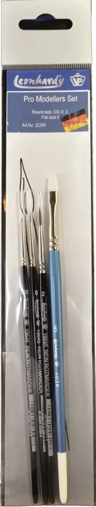 4pc Pro Modellers Brush Set - Hobbies