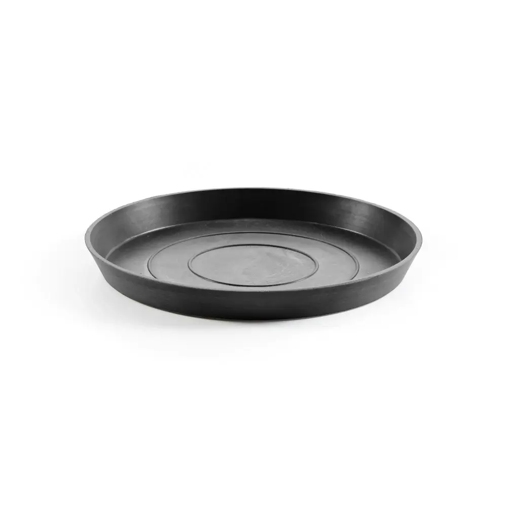 Ecopots Plant Pot Saucer Round 36.5 Dark Grey 36.5x3.5cm Home Indoor/Outdoor - Home & Garden