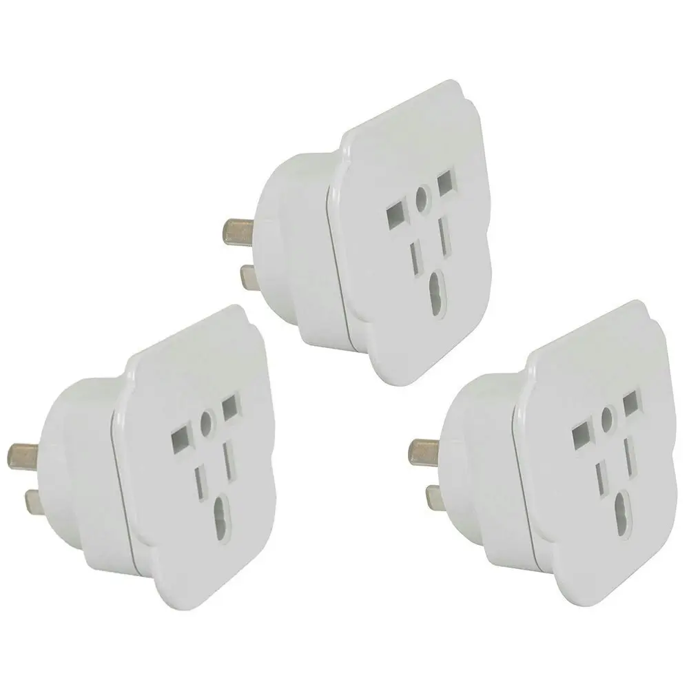 3PK Moki Travel Adaptor Inbound Universal World to AU/NZ Travel Adapter/Socket - Electronics