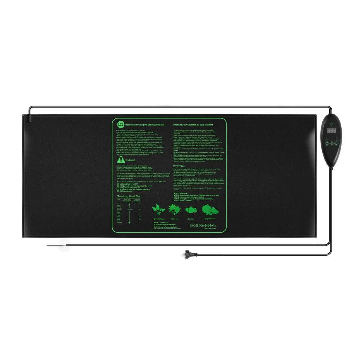 Pet Scene Seedling Heat Mat Plant Heated Germination Warming Pad Starter Grow with Digital Temperature Controller 160W - Home & Garden
