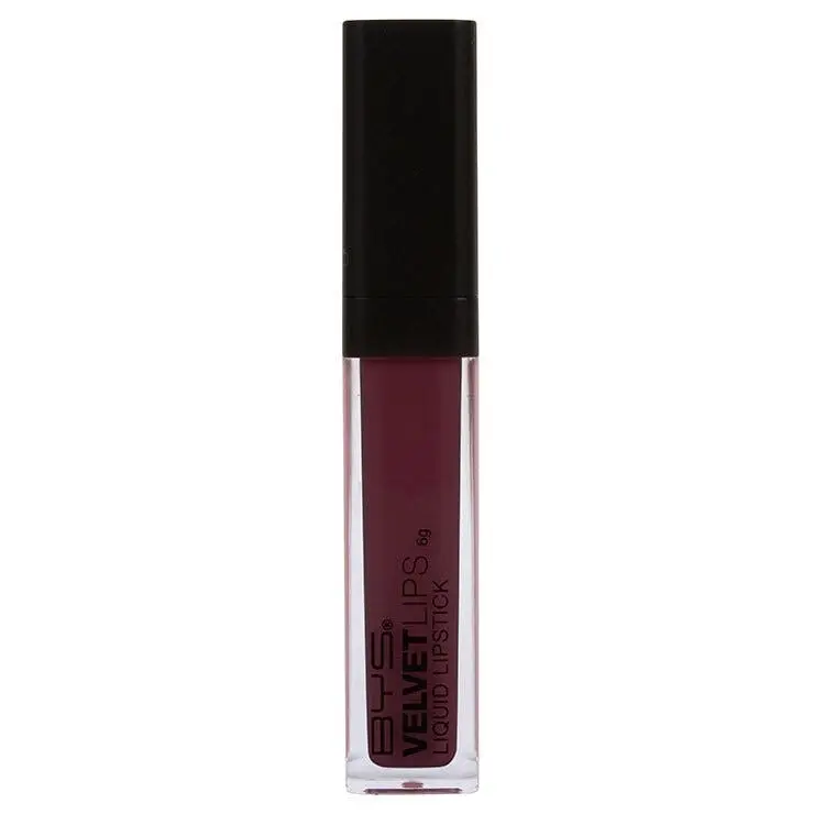 BYS Velvet Cream Soft Plush Lipstick Lip Colour Cosmetics Makeup Red Wine 6g - Beauty