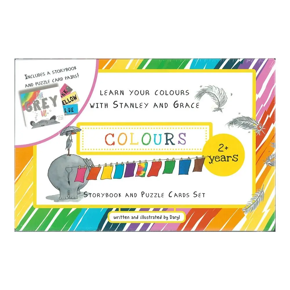 Crane Press Match & Learn Colours Storybook/Puzzle Cards Set Kids/Toddler 2y+ - Entertainment