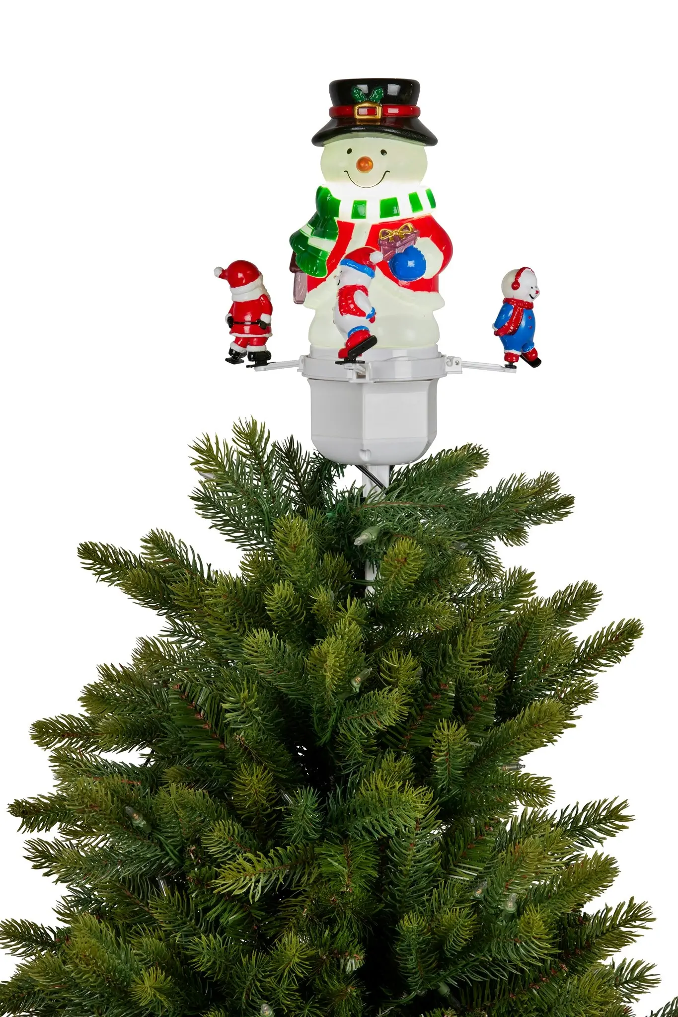 Christabelle Christmas Tree Topper Snowman w/ Projected Images Lights Snow & Music - Home & Garden