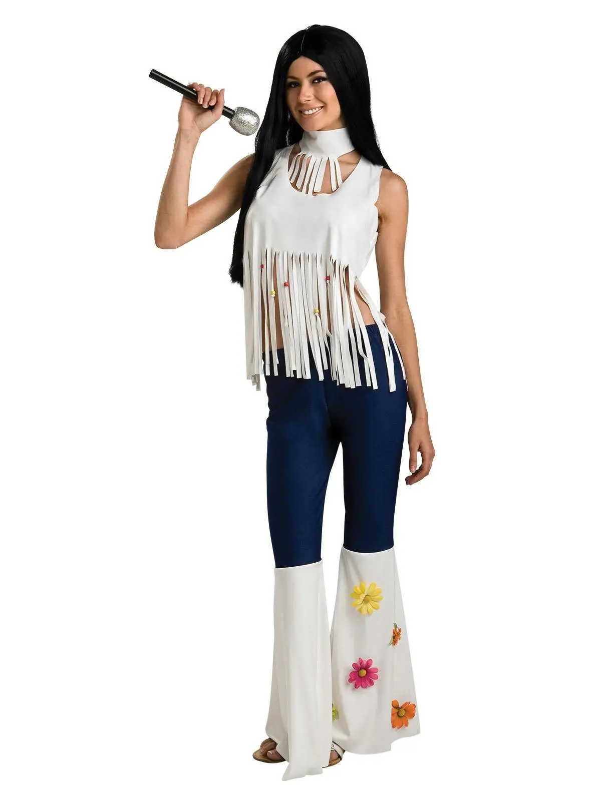 Rubies Rockstar Floral Music Hippies Gal Dress Up Women Costume Size Standard - Fashion
