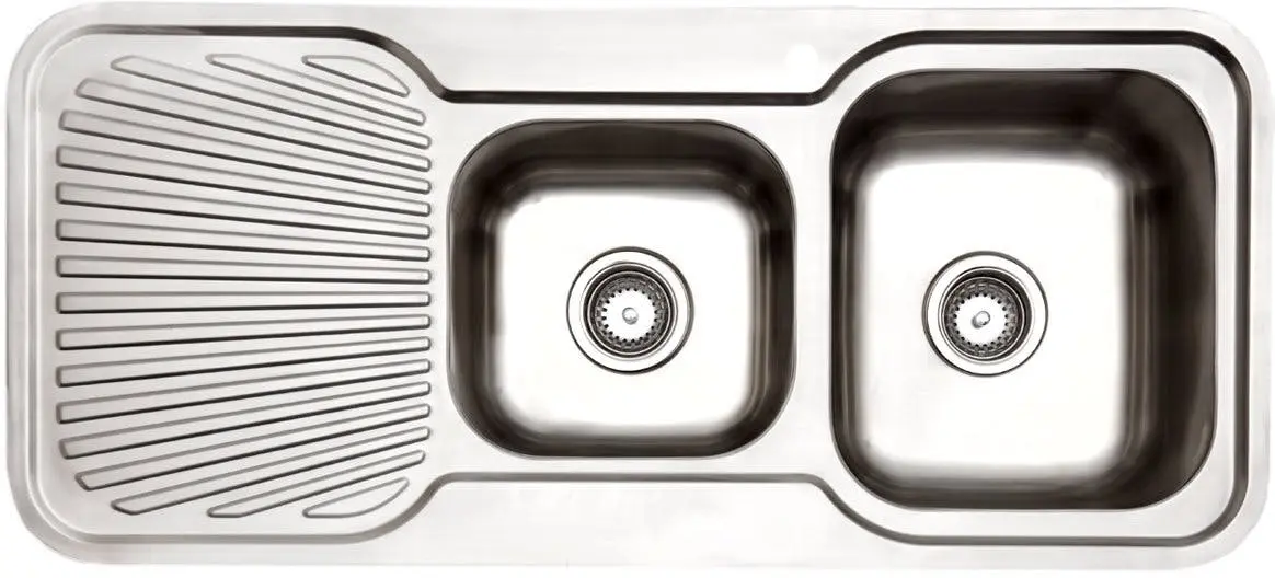 Arc 1 and 3/4 Bowl Left Hand Drainer Inset Sink - Hardware