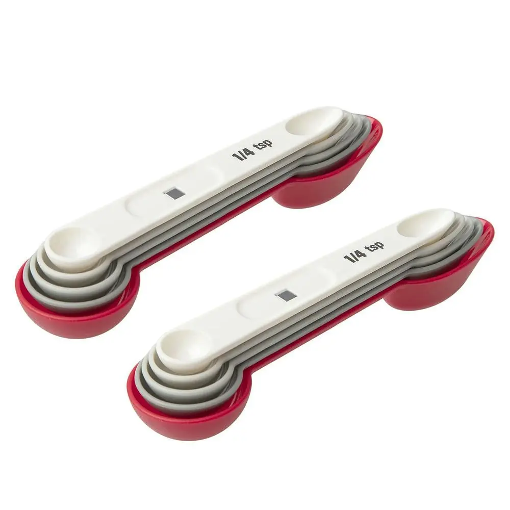 2x 5pc Progressive 17cm Magnetic Measuring Spoons Set Liquid/Powder Kitchen - Home & Garden