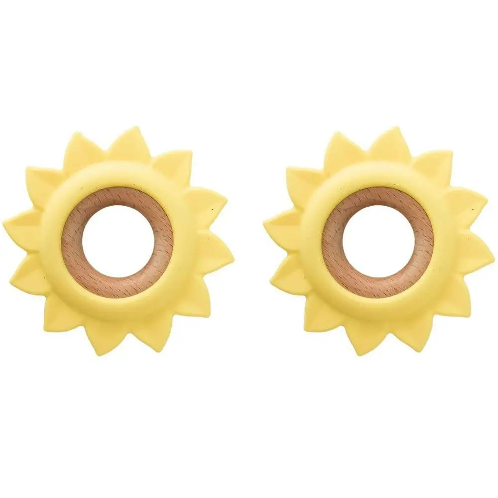 2x Koala Dream Silicone Kids/Childrens Soothing Teether Sunny Cloud Yellow 4M+ - Baby