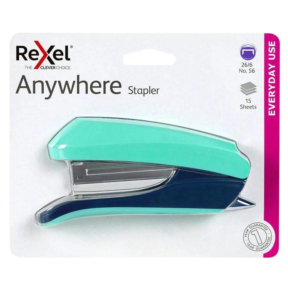 Rexel Anywhere 15 Sheets Half Strip Stapler Green Home/Office/Work Stationery - Hardware