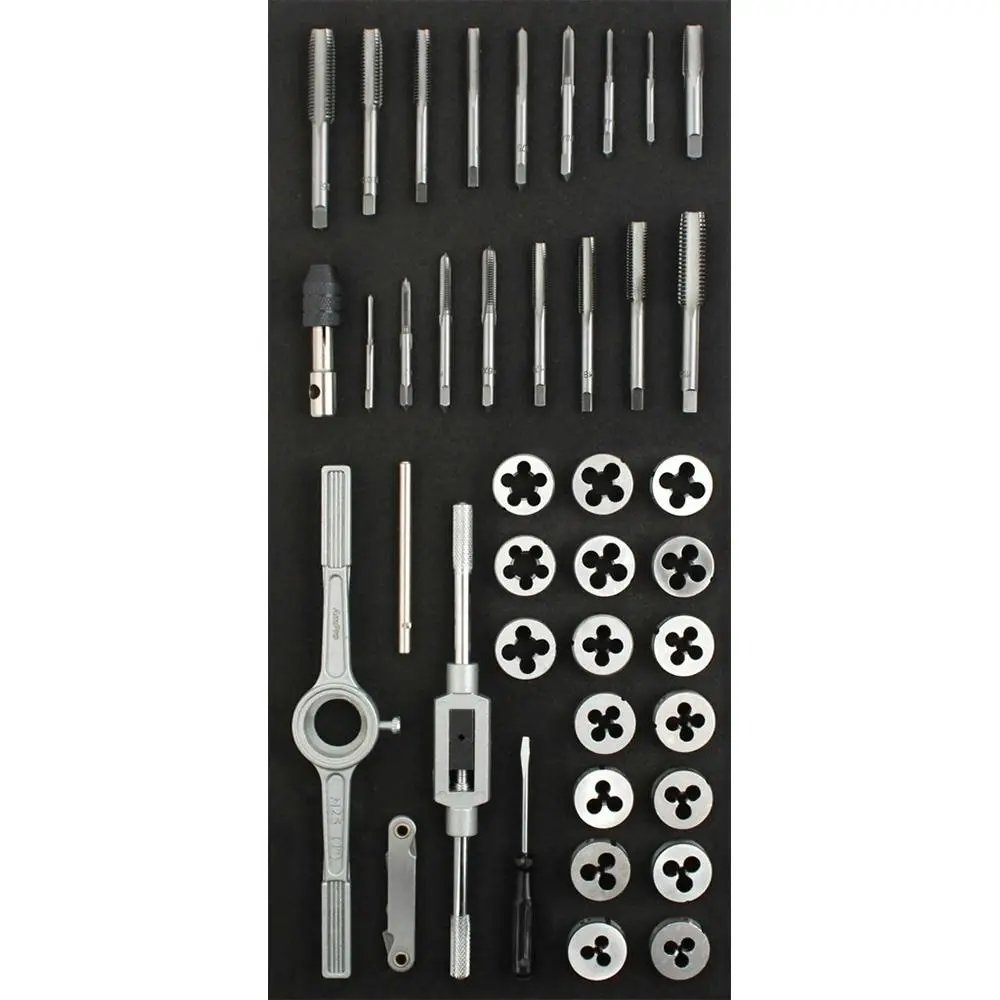 39pc Ampro Heavy Duty Tap and Die Set Imperial Threading Tool Set TS45922 - Hardware