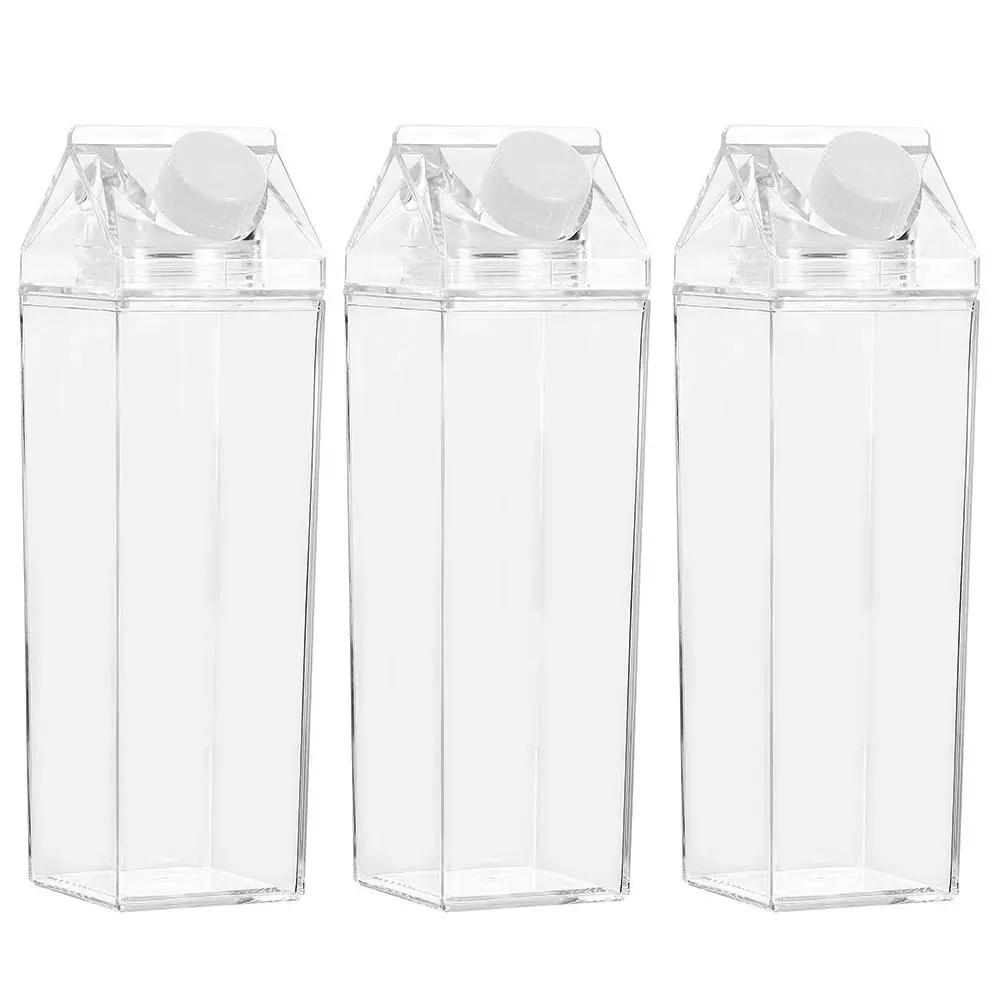 3x Boxsweden 450ml Crystal Fridge Lid Bottle Water/Juice Beverage Clear Storage - Home & Garden