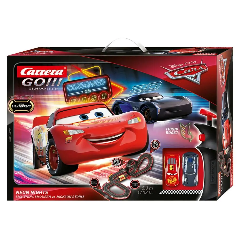 Carrera Go 1:43 Disney Pixar Cars Neon Lights Slot Car Racing Track Kids Toy 6y+ - Toys & Games