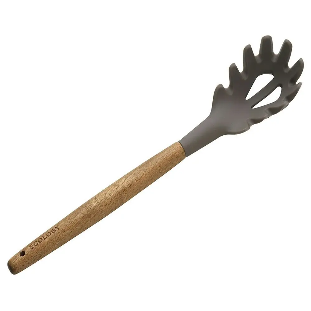 Ecology Provisions 31cm Wood/Silicone Pasta Server Noodle Fork Utensil Natural - Home & Garden