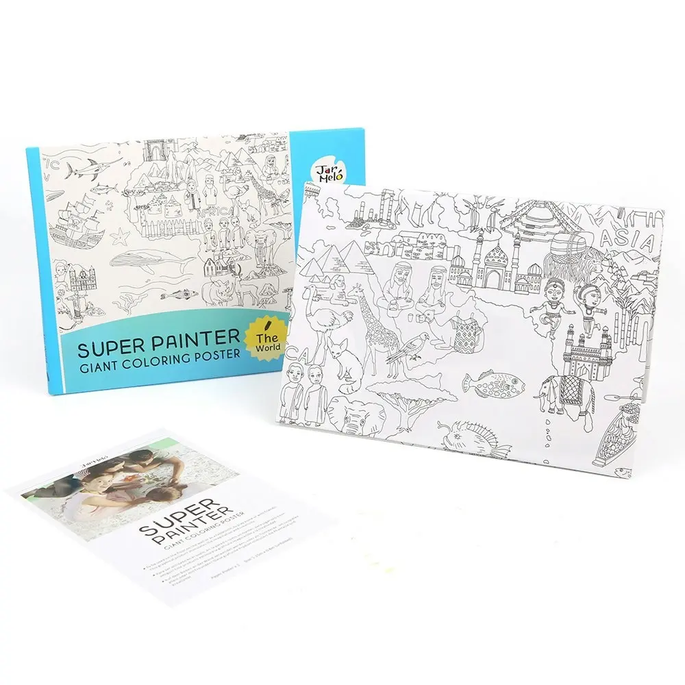 Jarmelo Kids/Children Giant Colouring/Drawing Creative Poster Pads The World 2+ - Entertainment
