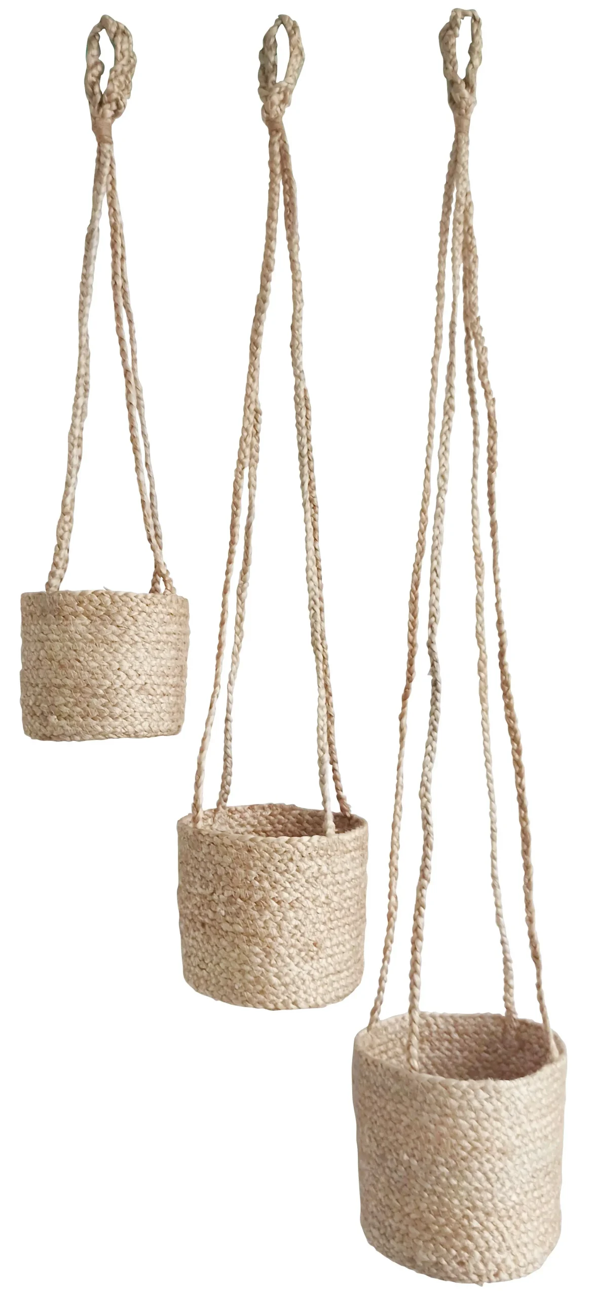 Angela Jute Pot Hangers Set Of 3 - Home & Garden