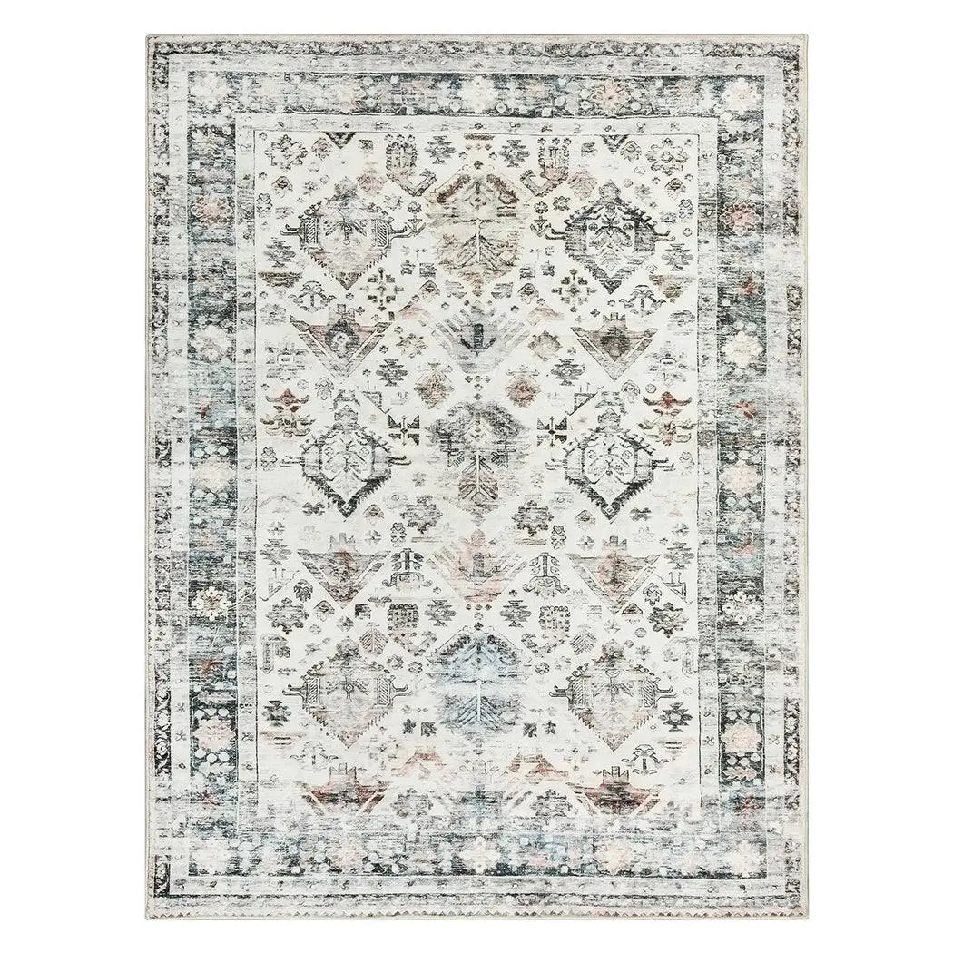 Marlow Floor Rug Vintage Short Pile Washable Carpet Soft Plush Non Slip 160x120 - Hardware