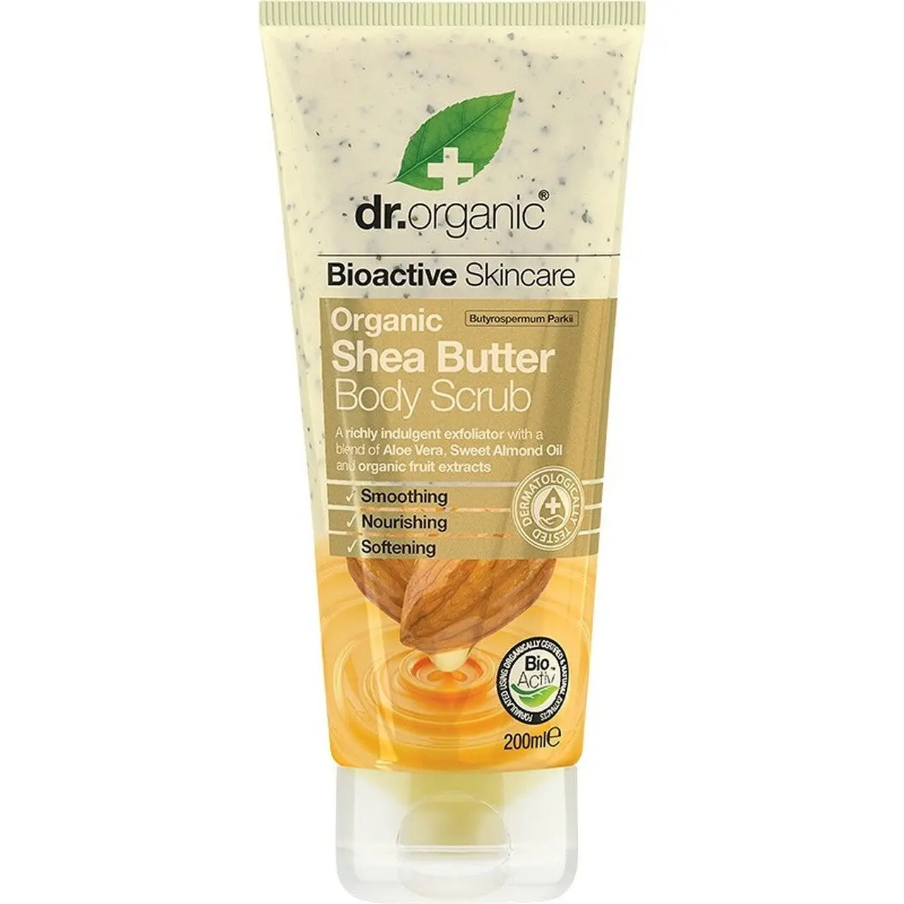 DR ORGANIC Body Scrub Organic Shea Butter 200ml - Beauty
