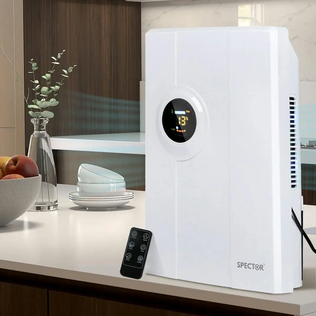 Spector 2L Portable Dehumidifier Air Purifier Dual Core 65W Efficient Dryer - Home & Garden