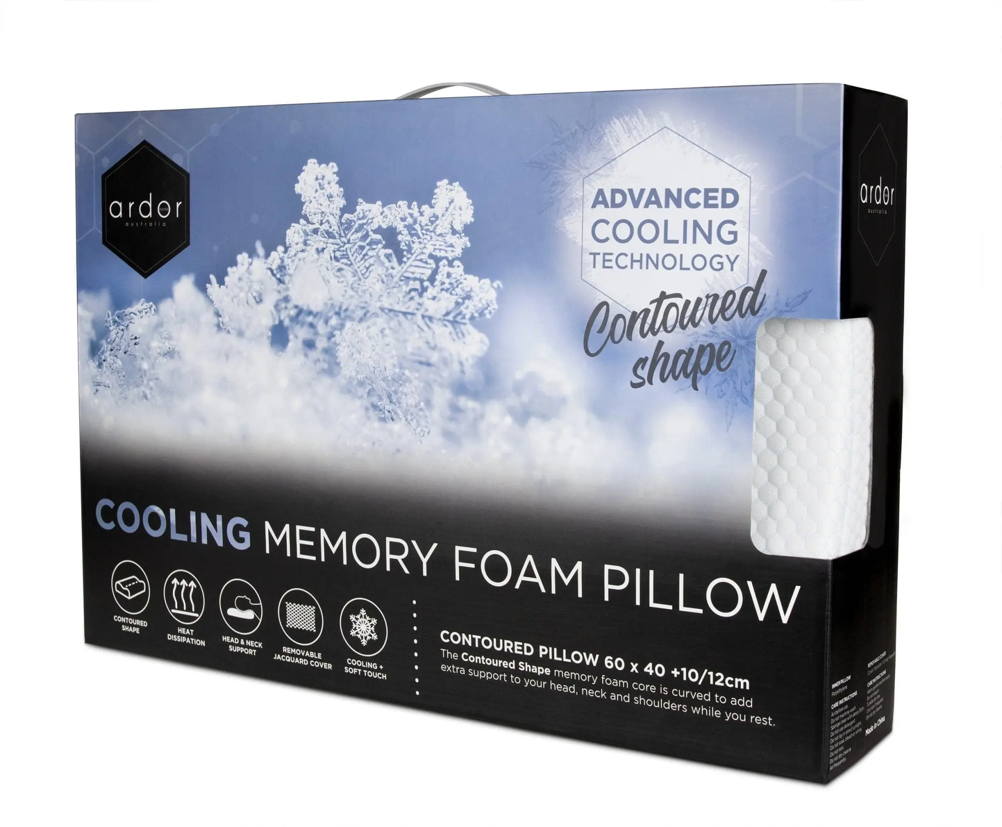 ARDOR "Cooling" MEMORY FOAM PILLOW CONTOURED - Home & Garden
