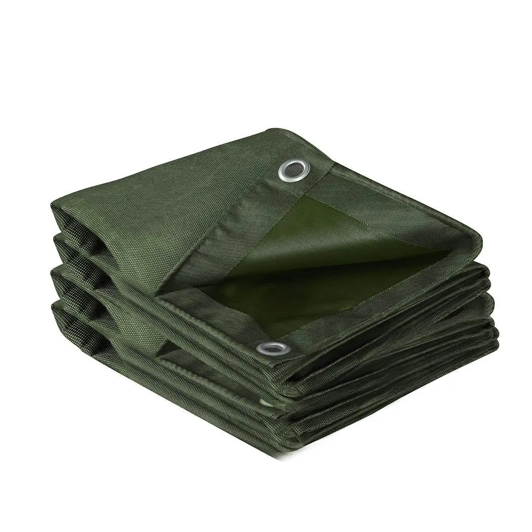 Mountview Canvas Tarp Camping Tarpaulin Heavy Duty Shelter Canopy Waterproof 2m - Sports & Outdoor