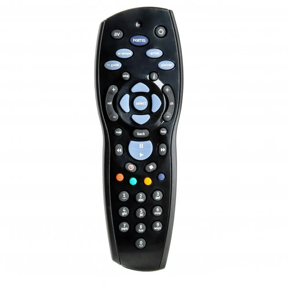 Laser Code-Free Replacement Spare Remote Battery Operated For Foxtel iQ Black