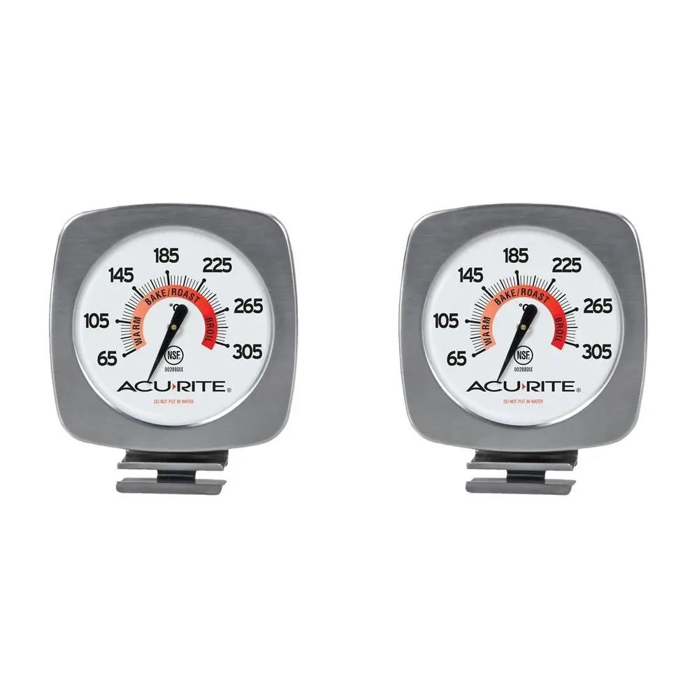 2x AcuRite Gourmet Oven Analogue Thermometer Celcius Home Kitchen Cooking - Home & Garden