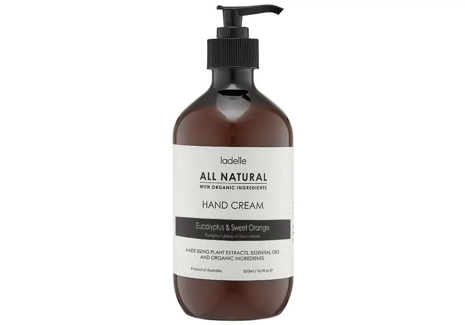 Ladelle All Natural Plant Based Eucalyptus/Sweet Orange Scented 500ml Hand Cream - Beauty