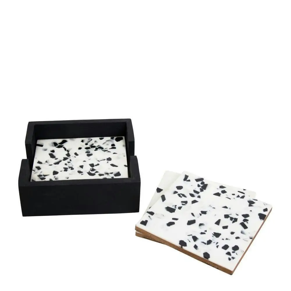 4PK J.Elliot 10cm Square Kirrily Coasters Multi Drink Kitchen/Home f/ Cups/Mugs - Home & Garden