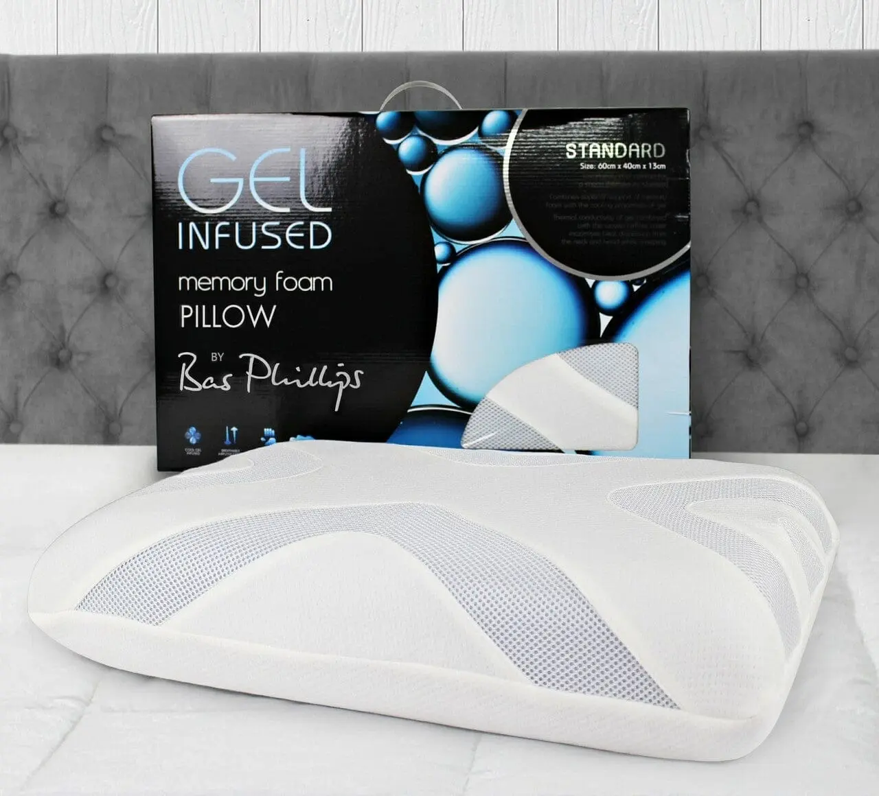 Bas Phillips Gel Infused Memory Foam Pillow - Home & Garden