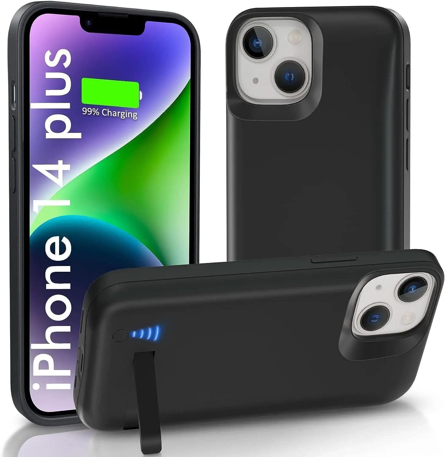 Battery Case For iPhone 14 Plus Extenal Battery PowerBank charging Cove For iPhone - Electronics