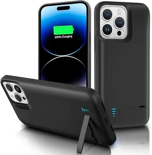 Battery Case For iPhone 14 Pro Max Extenal Battery PowerBank charging Cove For iPhone - Electronics