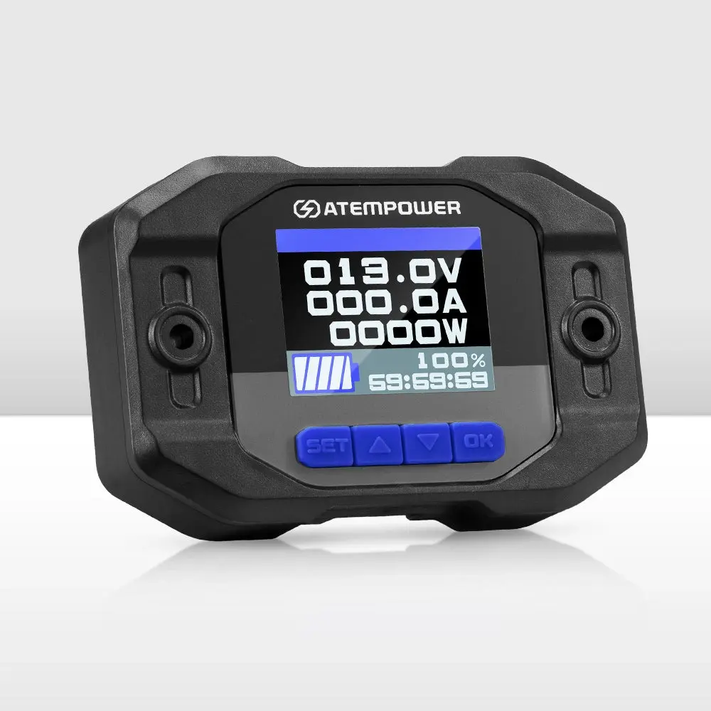 Atem Power Battery Monitor With Shunt High Low Voltage 500A Wire 12V Battery - Automotive