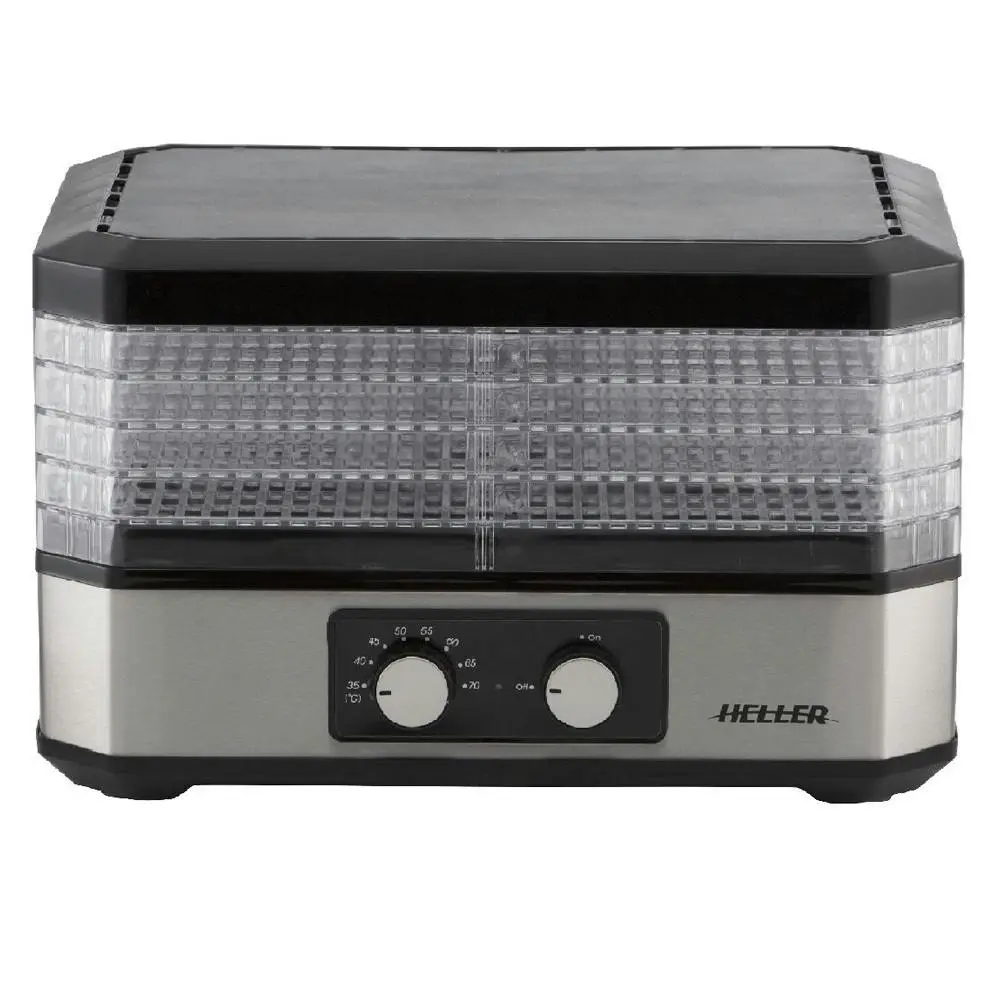 Heller 34cm 350W Electric Manual Food/Fruit/Herbs Dehydrator/Preserver w/5 Trays - Home & Garden