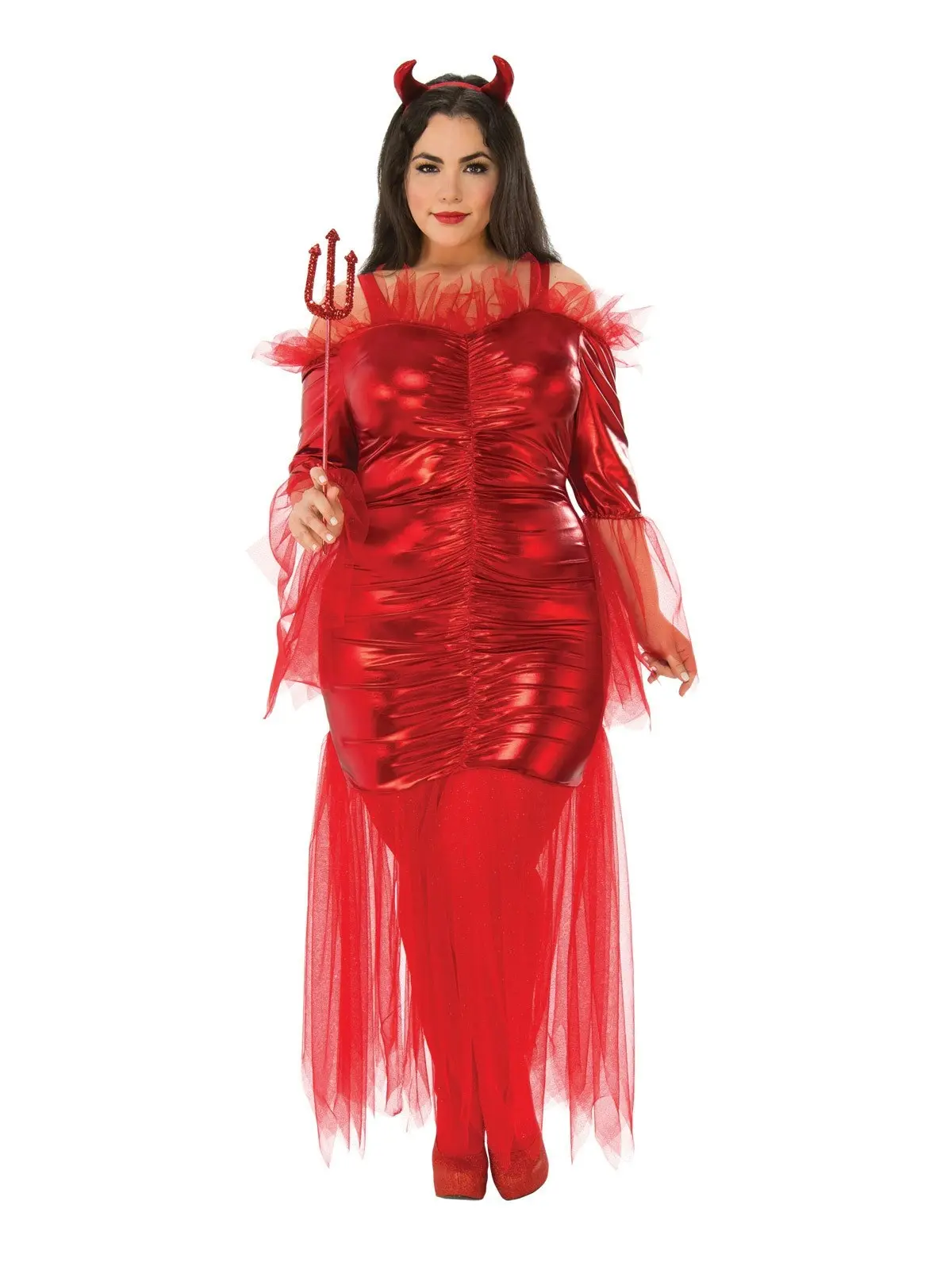 Rubies Red Devil Bride Demon/Evil Scary Women Dress Up Costume Size Plus - Fashion