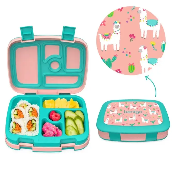 5 x Bentgo Kids Prints Lunch Box Container Storage Llamas - Home & Garden