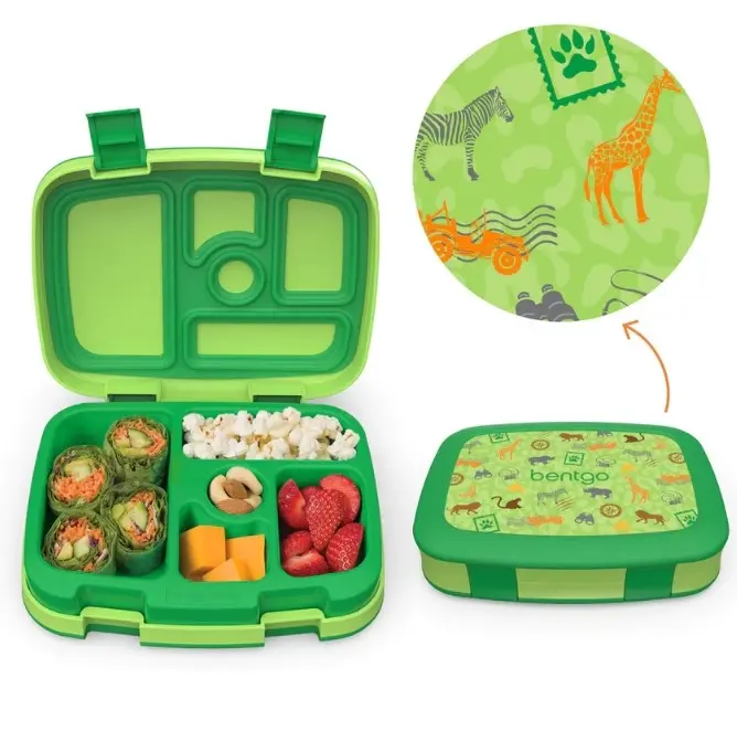Bentgo Kids Prints Lunch Box Container Storage Safari - Home & Garden