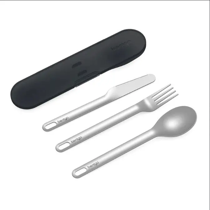 4 x Bentgo Ss Utensil Set Cutlery Carbon - Home & Garden