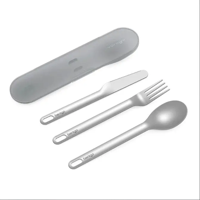 4 x Bentgo Ss Utensil Set Cutlery Grey - Home & Garden