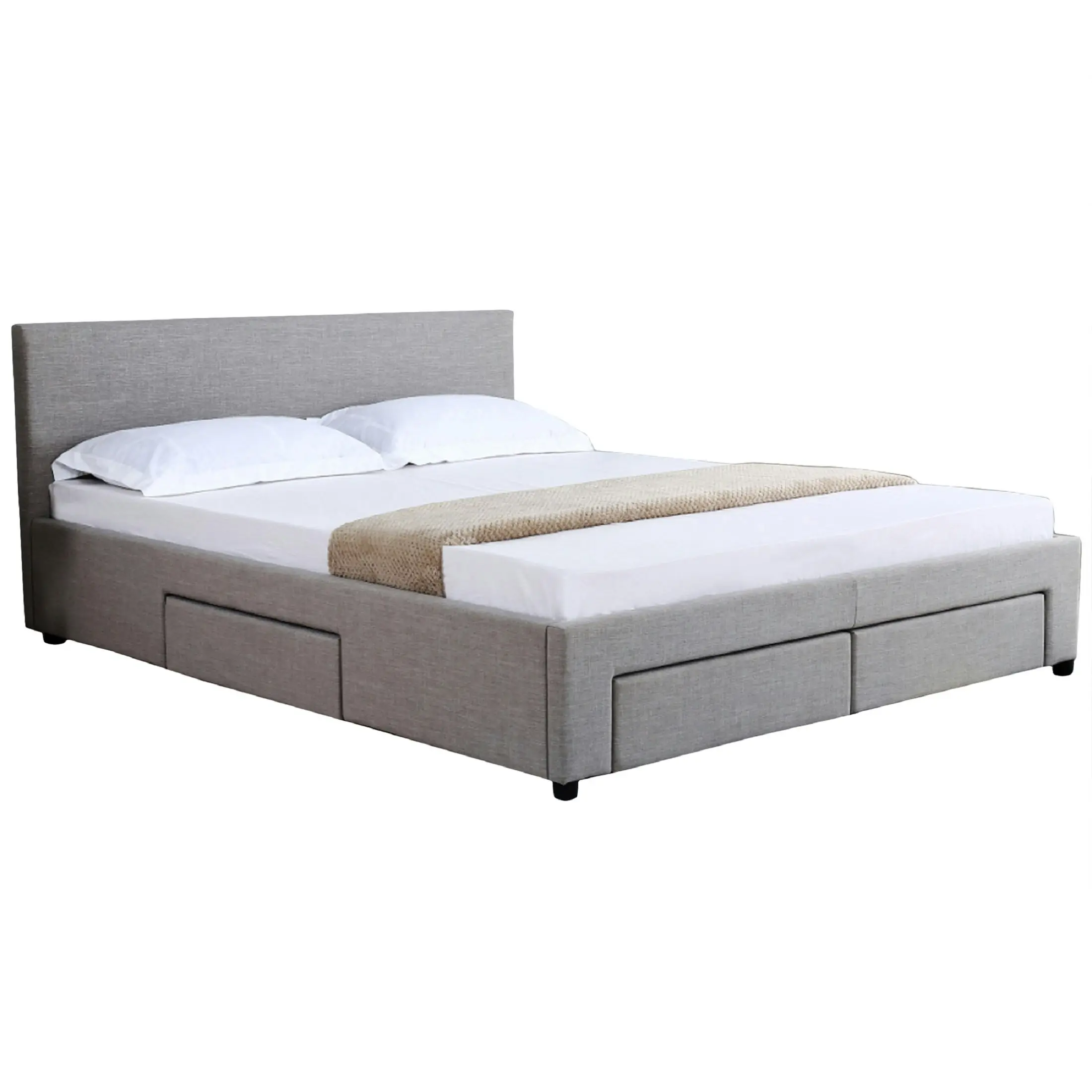 Nicola Double Bed with Drawers - Furniture