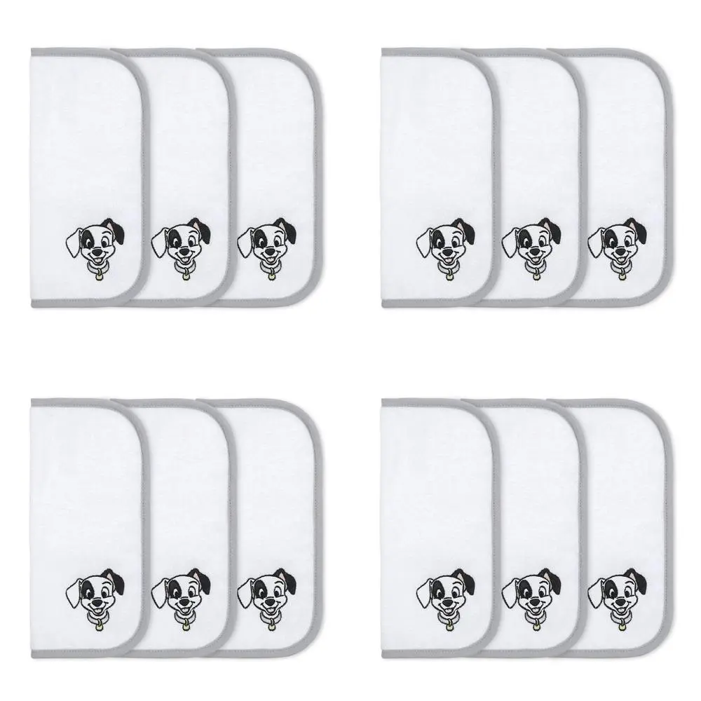 4x 3pc Disney Dogs Print Bathtime Soft Face Washers Infant/Baby Nursery Decor