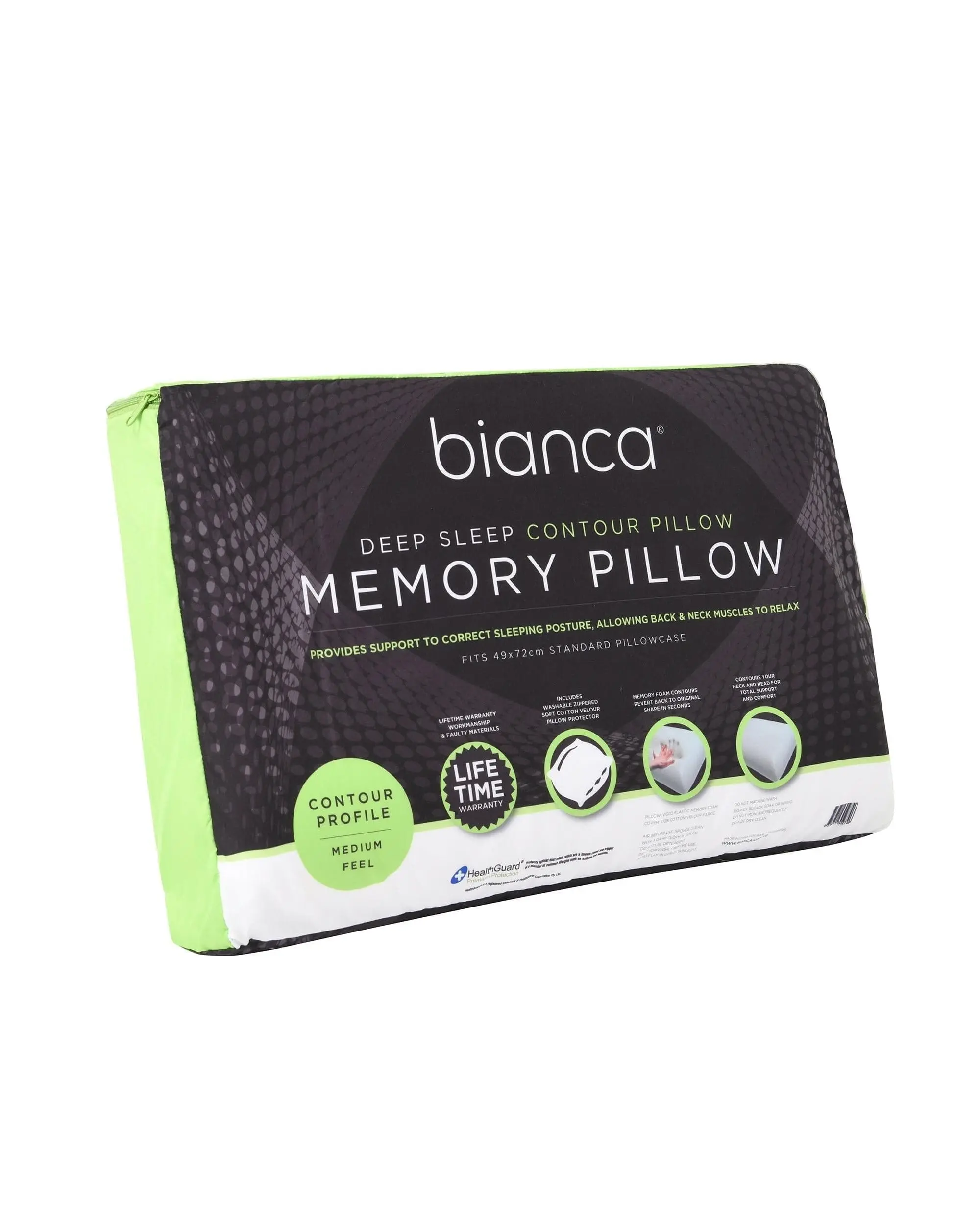 Bianca Bedding DEEP SLEEP CONTOUR PROFILE MEMORY FOAM PILLOW - Home & Garden