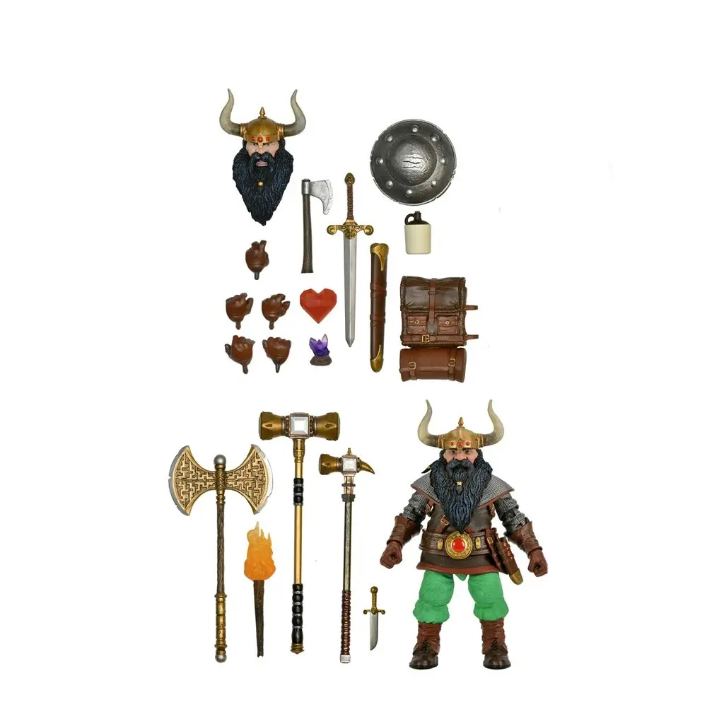 NECA Dungeons & Dragons The Good Dwarf Fighter Scale Action Figure Play Toy 14+ - Entertainment