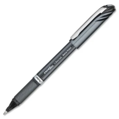 Pentel Energel Nv Liquid Gel Stick Pen - Bold Pen Point Type - 1 Mm Pen Point Size - Point Pen Point Style - Black Gel-based Ink - Gray Barrel - 1 Each (bl30-a)
